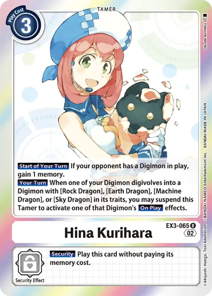 Digimon TCG Card 'EX3-065' 'Hina Kurihara'