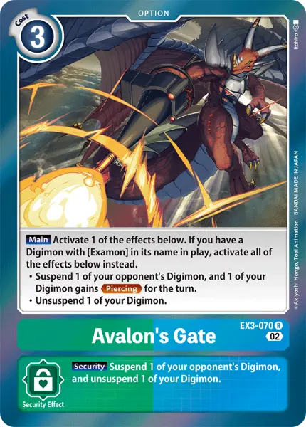 Digimon TCG Card 'EX3-070' 'Avalon'