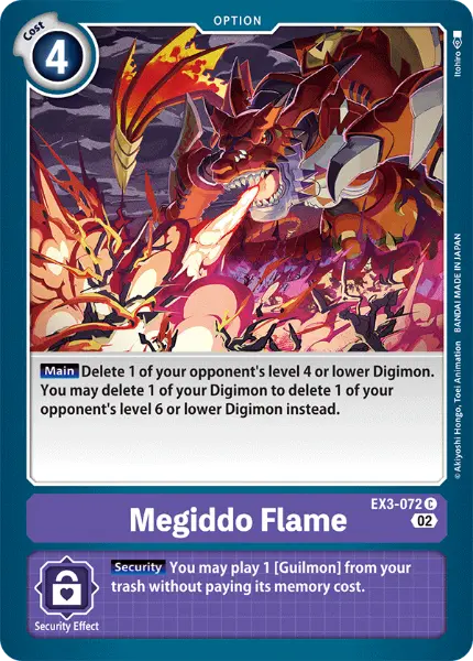 Digimon TCG Card EX3-072 Megiddo Flame