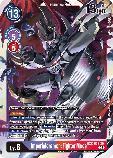 Digimon TCG Card 'EX3-073' 'Imperialdramon: Fighter Mode'