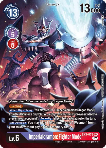 Digimon TCG Card EX3-073_P1 Imperialdramon: Fighter Mode