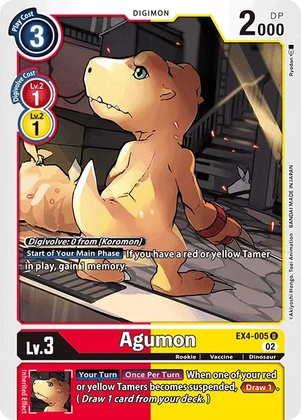 Digimon TCG Card 'EX4-005' 'Agumon'