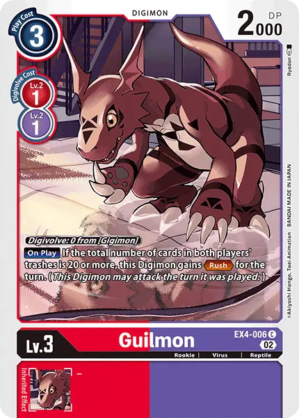 Digimon TCG Card 'EX4-006' 'Guilmon'