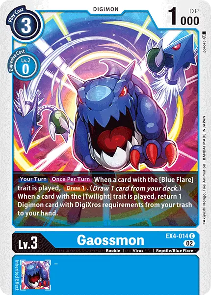 Digimon TCG Card EX4-014 Gaossmon