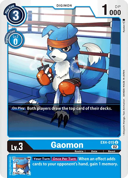 Digimon TCG Card 'EX4-015' 'Gaomon'