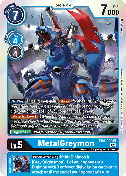 Digimon TCG Card 'EX4-020' 'MetalGreymon'