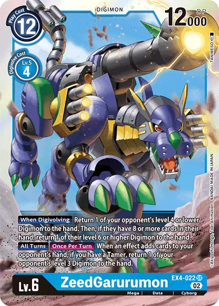 Digimon TCG Card 'EX4-022' 'ZeedGarurumon'
