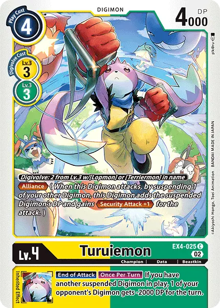 Digimon TCG Card 'EX4-025' 'Turuiemon'