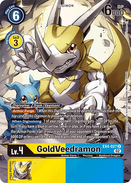 Digimon TCG Card EX4-027_P1 GoldVeedramon