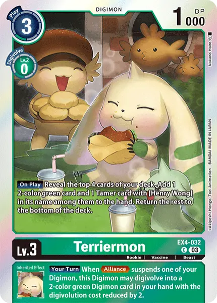 Digimon TCG Card EX4-032_P1 Terriermon