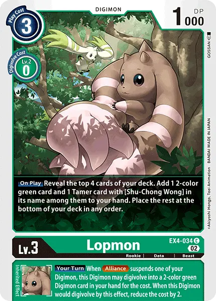 Digimon TCG Card EX4-034 Lopmon