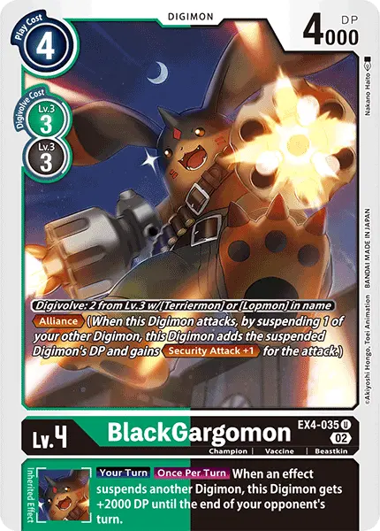 Digimon TCG Card EX4-035 BlackGargomon