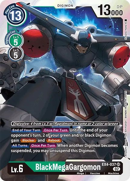 Deck BlackMegaGargomon with preview of card EX4-037