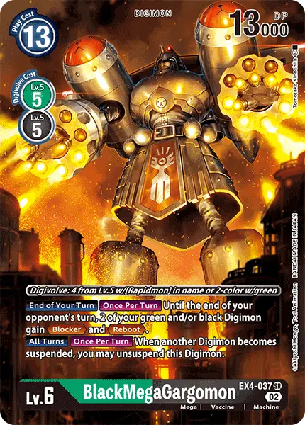 Digimon TCG Card 'EX4-037_P1' 'BlackMegaGargomon'