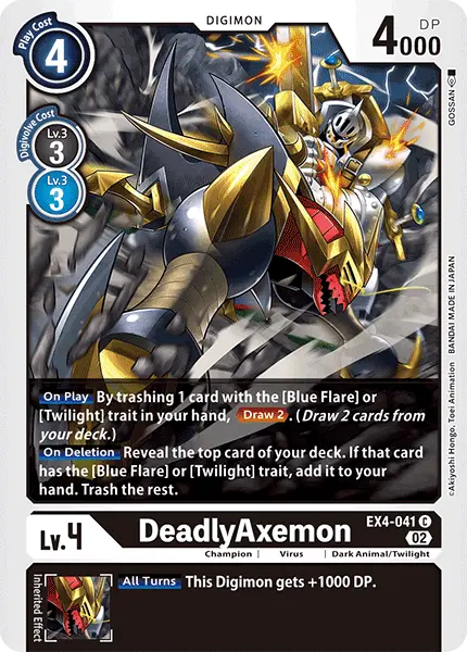 Digimon TCG Card 'EX4-041' 'DeadlyAxemon'