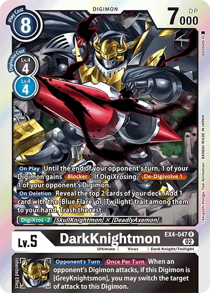 Digimon TCG Card 'EX4-047' 'DarkKnightmon'