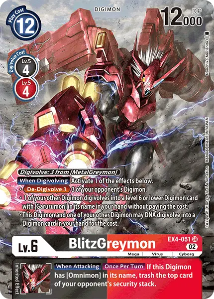 Digimon TCG Card EX4-051_P1 BlitzGreymon