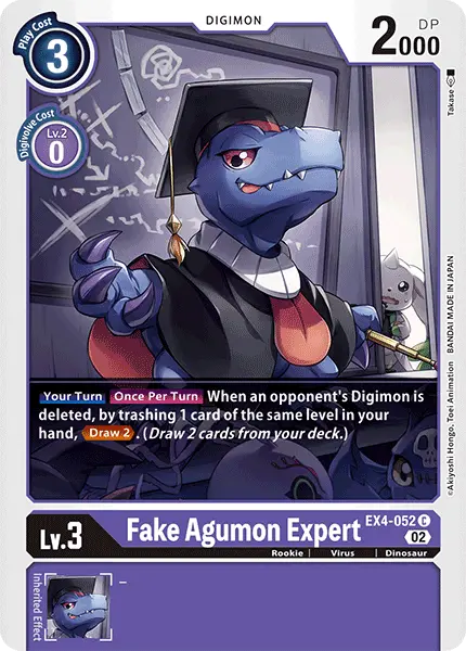 Digimon TCG Card EX4-052 Fake Agumon Expert