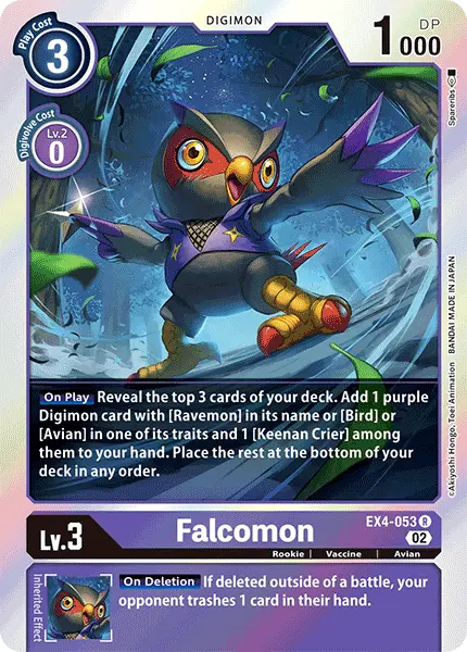 Digimon TCG Card EX4-053 Falcomon