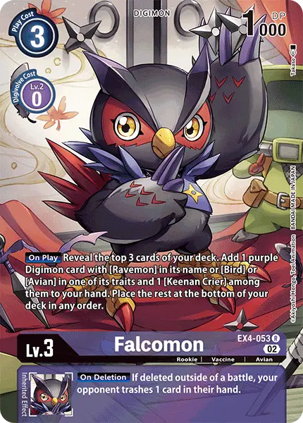 Digimon TCG Card EX4-053_P1 Falcomon