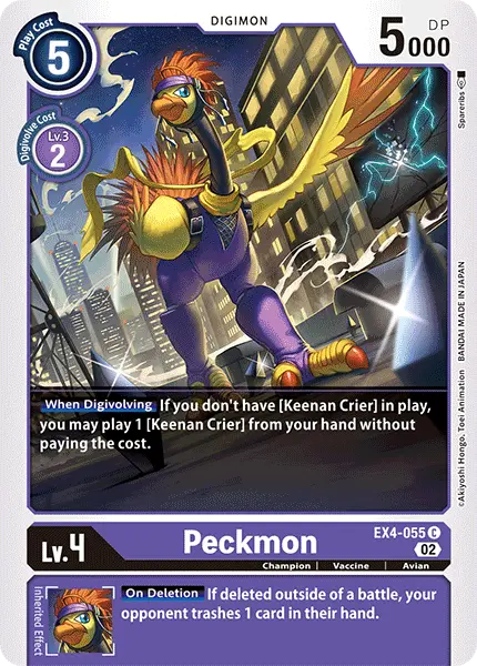 Digimon TCG Card 'EX4-055' 'Peckmon'