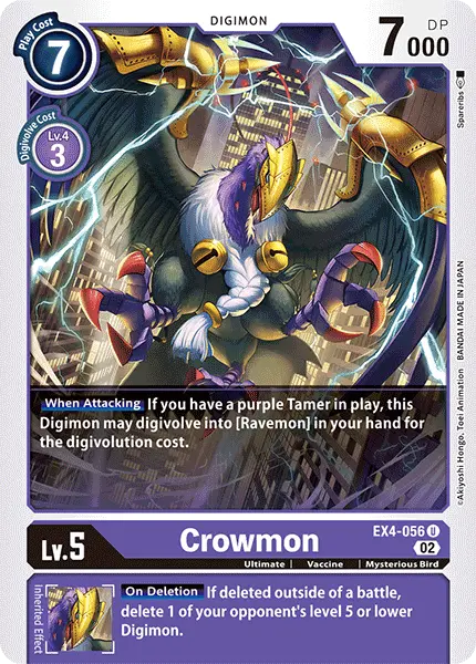 Digimon TCG Card 'EX4-056' 'Crowmon'