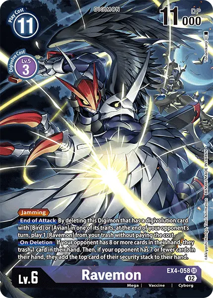 Digimon TCG Card 'EX4-058_P1' 'Ravemon'