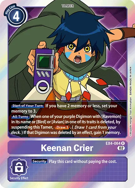 Digimon TCG Card 'EX4-064' 'Keenan Crier'