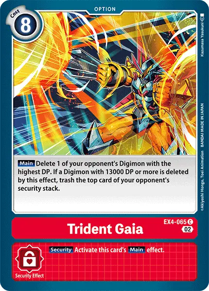 Digimon TCG Card 'EX4-065' 'Trident Gaia'