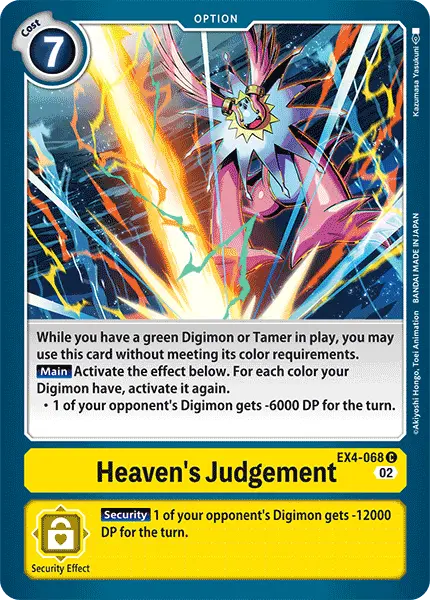 Digimon TCG Card EX4-068 Heaven's Judgement