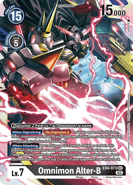 Digimon TCG Card EX4-073 Omnimon Alter-B