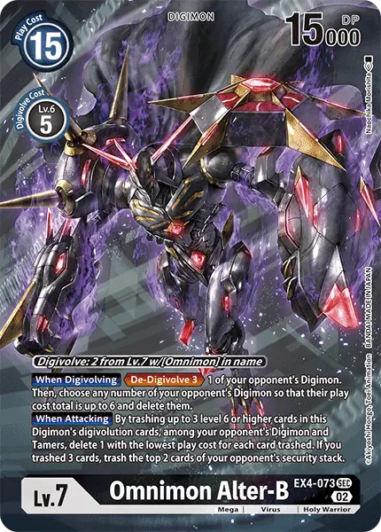 Digimon TCG Card 'EX4-073_P1' 'Omnimon Alter-B'