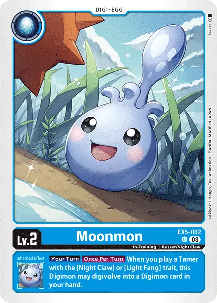 Digimon TCG Card 'EX5-002' 'Moonmon'