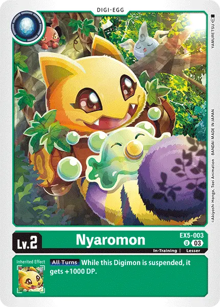 Digimon TCG Card EX5-003 Nyaromon