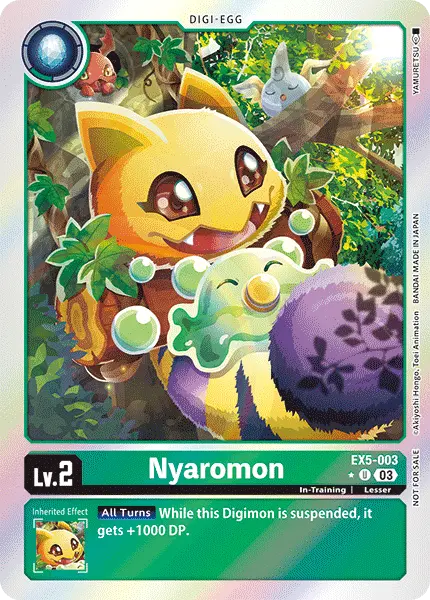 Digimon TCG Card EX5-003_P1 Nyaromon