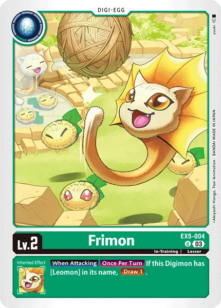 Digimon TCG Card EX5-004 Frimon