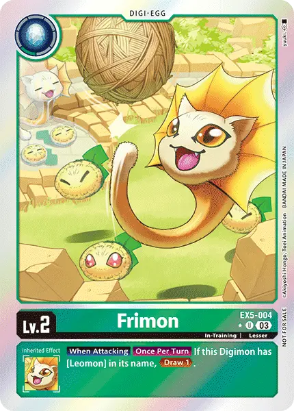 Digimon TCG Card EX5-004_P1 Frimon