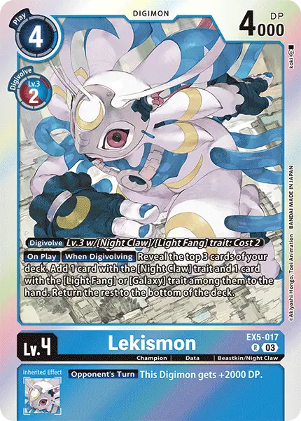 Digimon TCG Card EX5-017 Lekismon