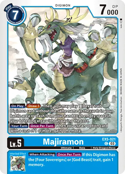 Digimon TCG Card 'EX5-021' 'Majiramon'