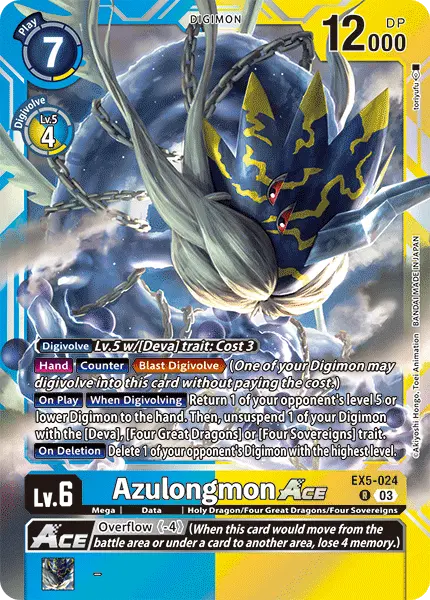 Digimon TCG Card 'EX5-024' 'Azulongmon'