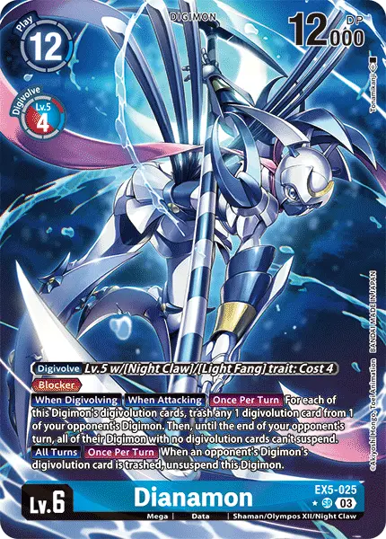 Digimon TCG Card EX5-025_P1 Dianamon