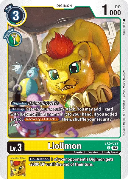 Digimon TCG Card EX5-027 Liollmon