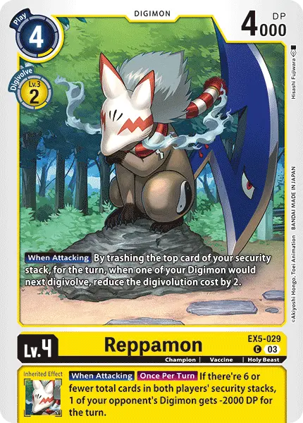 Digimon TCG Card EX5-029 Reppamon