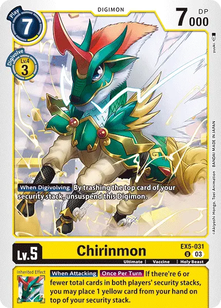 Digimon TCG Card EX5-031 Chirinmon