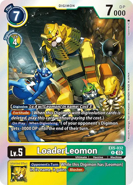 Digimon TCG Card EX5-032 LoaderLeomon