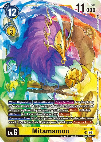 Digimon TCG Card 'EX5-033' 'Mitamamon'
