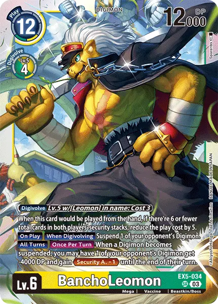 Digimon TCG Card 'EX5-034' 'BanchoLeomon'