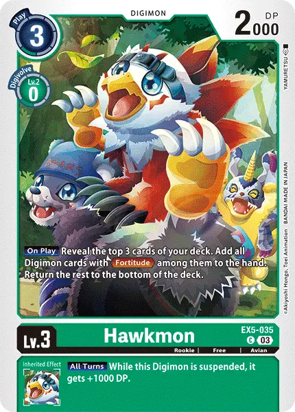 Digimon TCG Card 'EX5-035' 'Hawkmon'