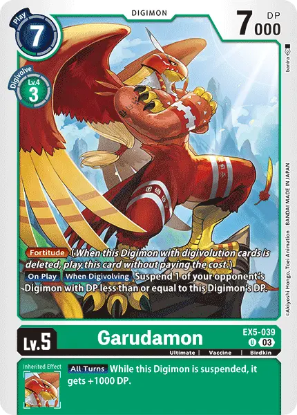 Digimon TCG Card EX5-039 Garudamon