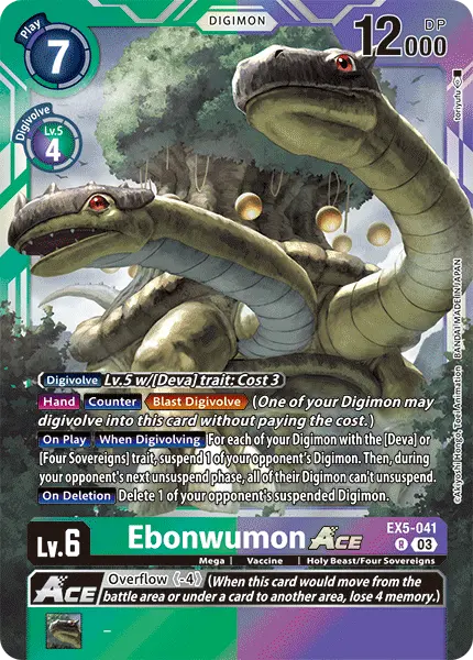 Digimon TCG Card 'EX5-041' 'Ebonwumon'